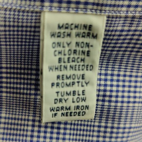 Polo Ralph Lauren Men's Regent Plaid Blue/White Button Down Shirt 18/XXL - Picture 11 of 11